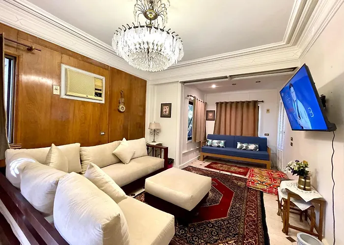 5-Min To Nile 1Br Spacious Apt In Maadi