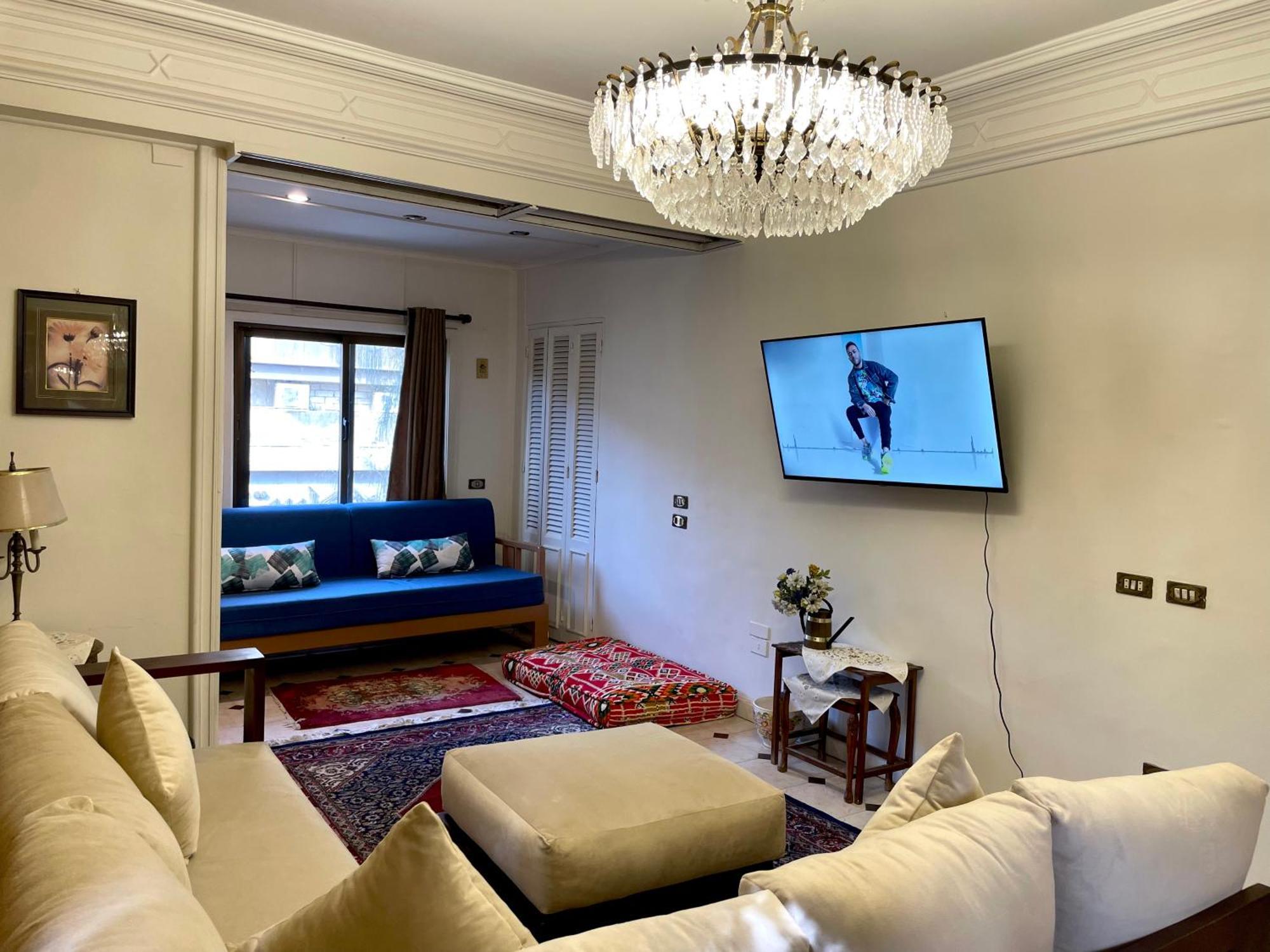 5-min To Nile 1br Spacious In Maadi Appartement *